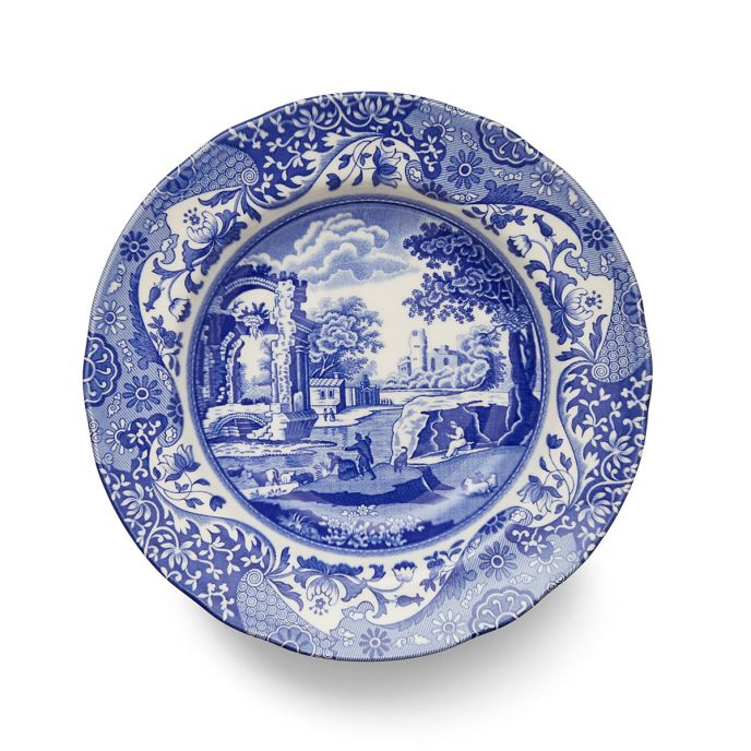 Blue Italian Soup Plates 23cm Set Of 4