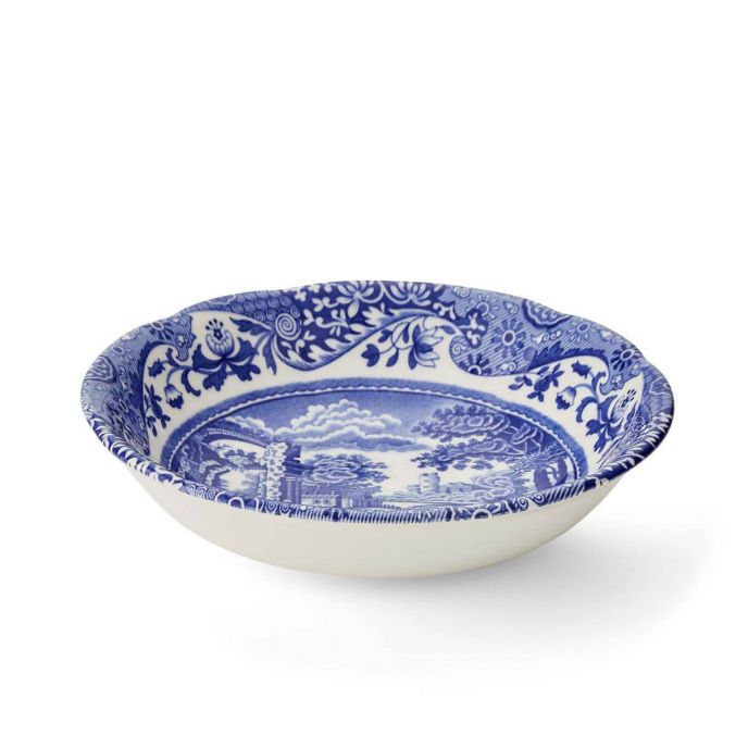 Second Blue Italian Small Cereal Bowls 16cm Set of 4
