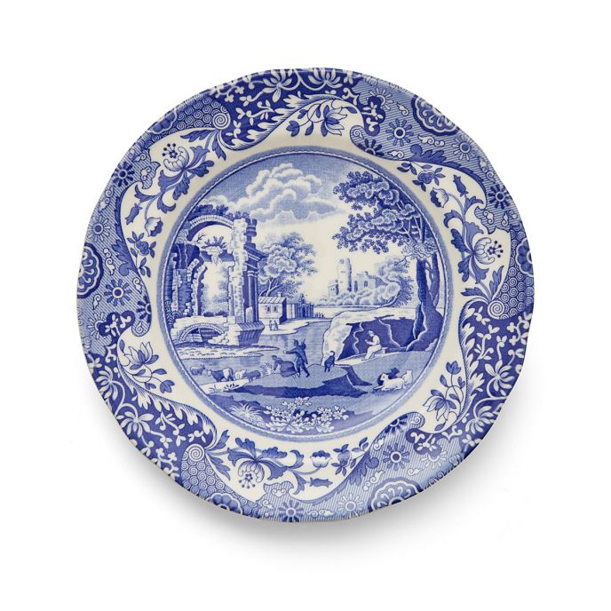 Blue Italian Set of 4 Side Plates 19cm