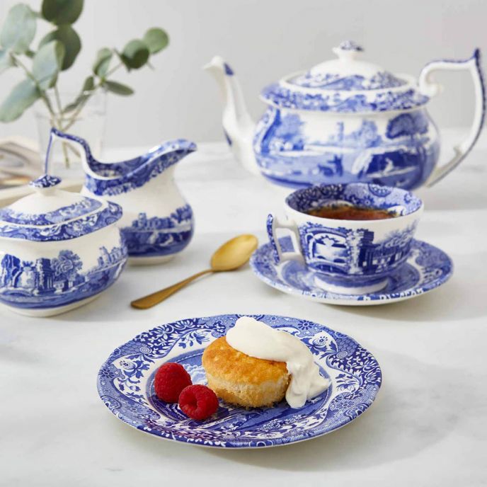 Blue Italian Set of 4 Tea Plates 15cm