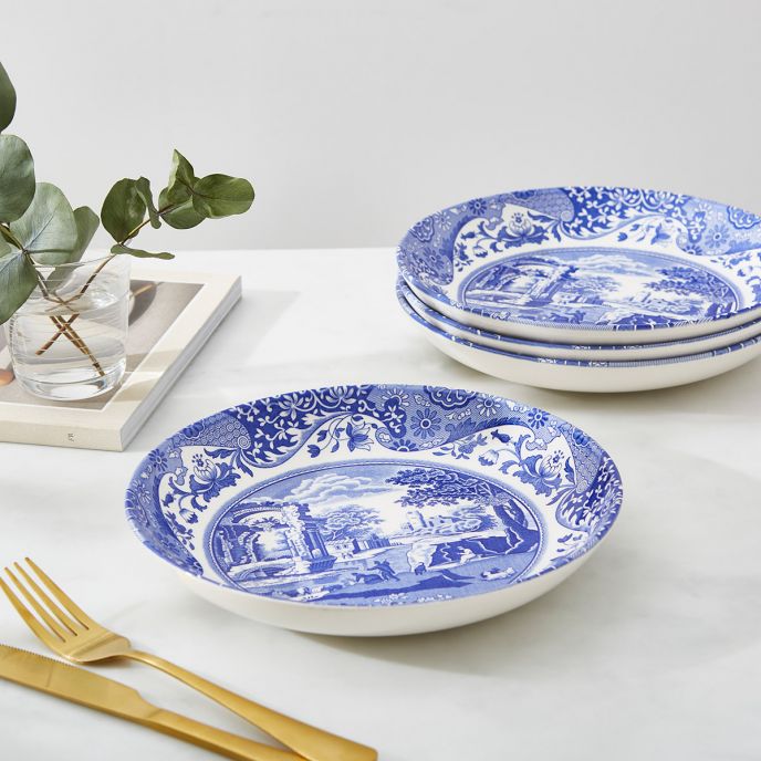 Blue Italian Pasta Bowl 23cm Set Of 4