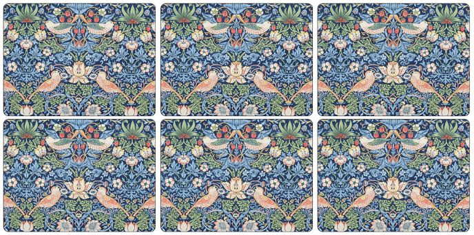 Morris & Co. Strawberry Thief 6 Placemats