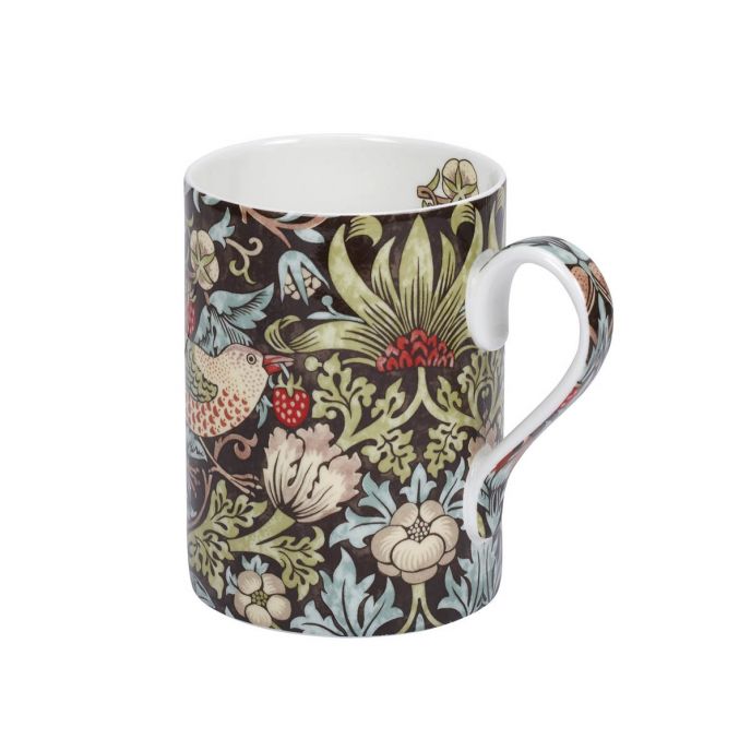 Morris &amp; Co. Strawberry Thief Mug, Chocolate
