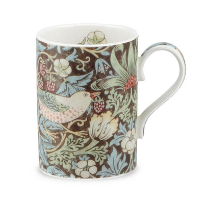 Morris &amp; Co. Strawberry Thief Mug, Chocolate