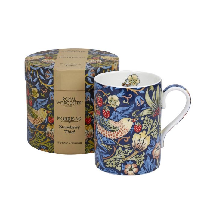 Morris &amp; Co. Strawberry Thief Mug, Indigo