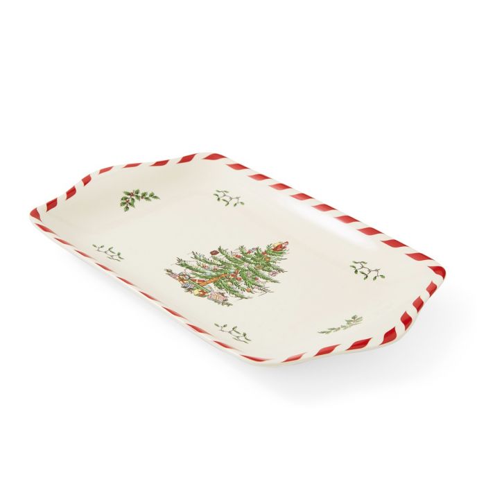 Spode Christmas Tree Peppermint Dessert Tray