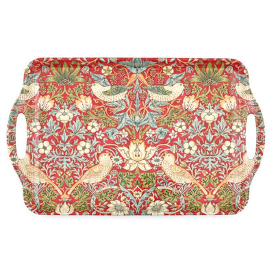 Morris &amp; Co Strawberry Thief Large Tray, Red