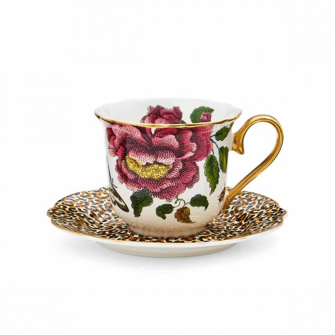 Creatures of Curiosity Floral Teacup &amp; Saucer