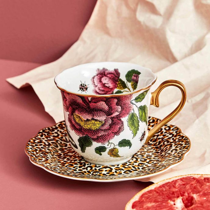 Creatures of Curiosity Floral Teacup & Saucer