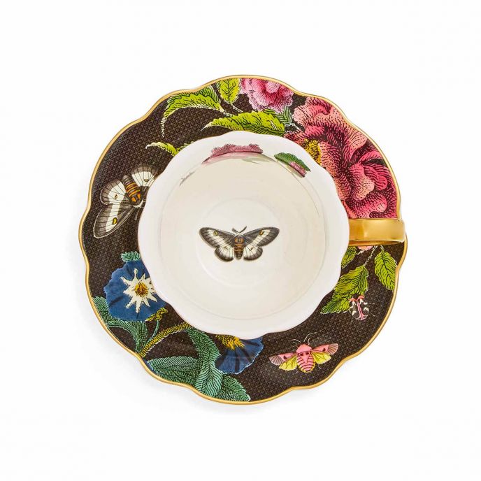 Creatures of Curiosity Dark Teacup &amp; Saucer
