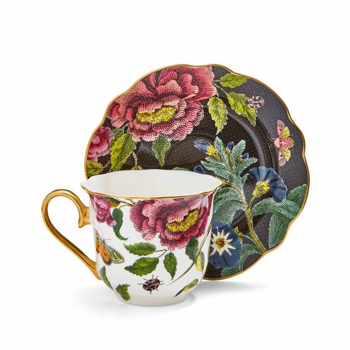 Creatures of Curiosity Dark Teacup &amp; Saucer