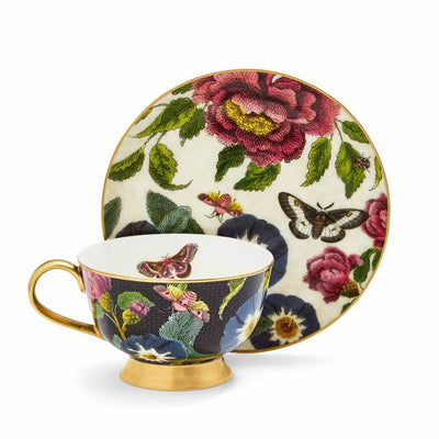 Creatures of Curiosity Dark Teacup &amp; Saucer