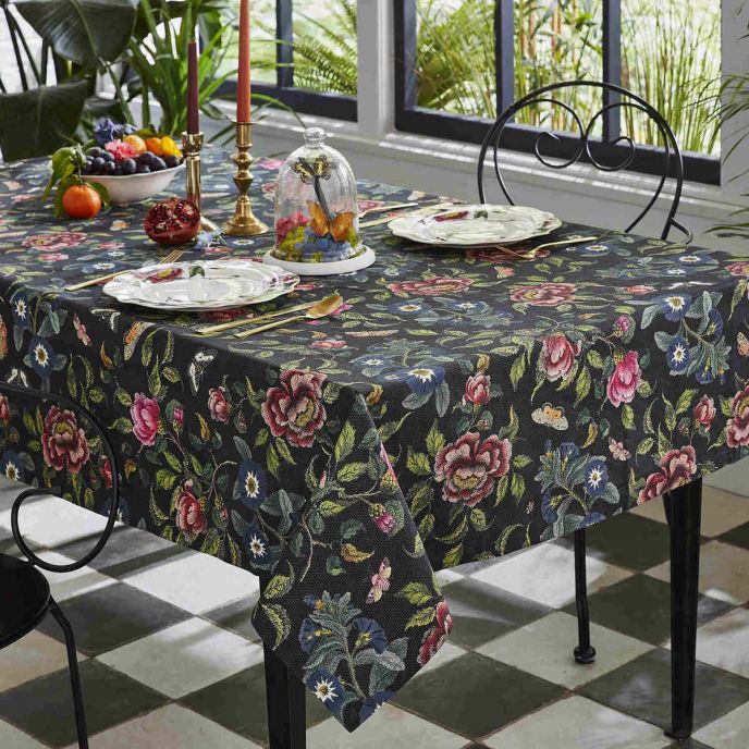 Creatures of Curiosity Black Tablecloth