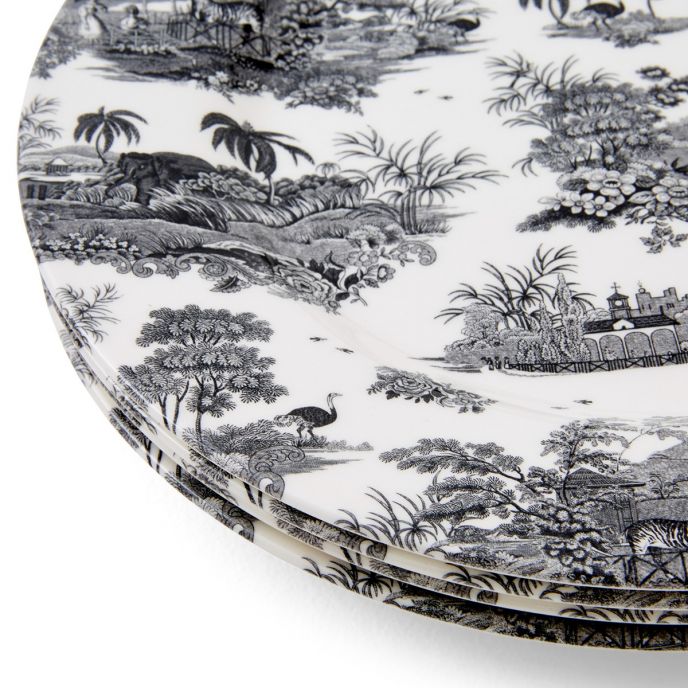 Zoological Gardens Set of 4 Dinner Plates