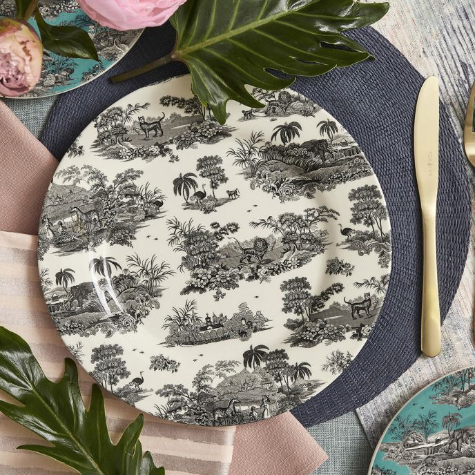 Zoological Gardens Set of 4 Dinner Plates