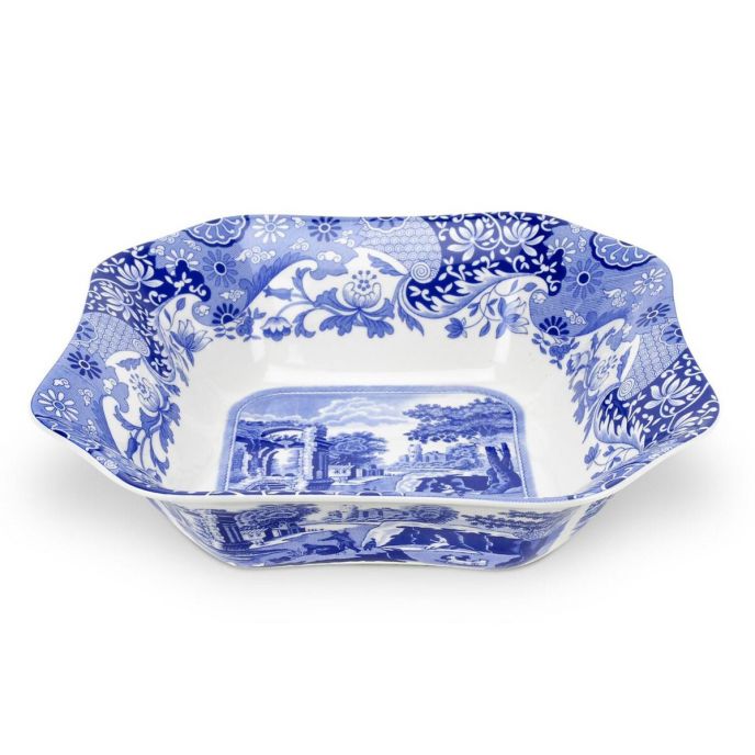 Spode Blue Italian Square Salad Bowl