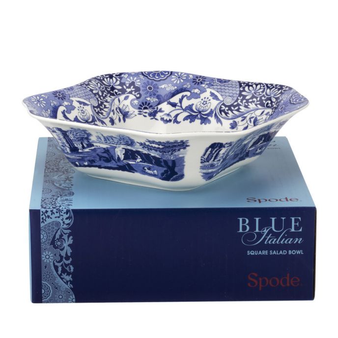Spode Blue Italian Square Salad Bowl