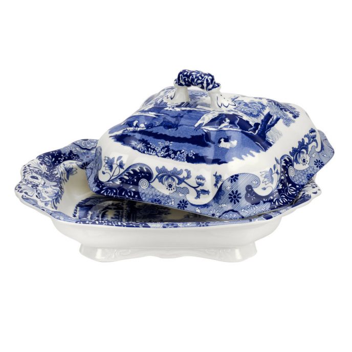 Spode Blue Italian Covered Veg Dish