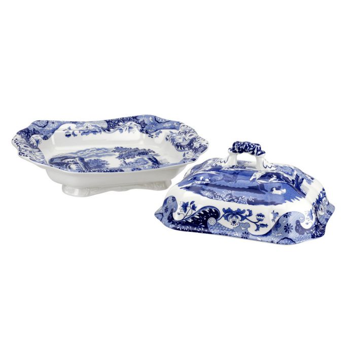 Spode Blue Italian Covered Veg Dish
