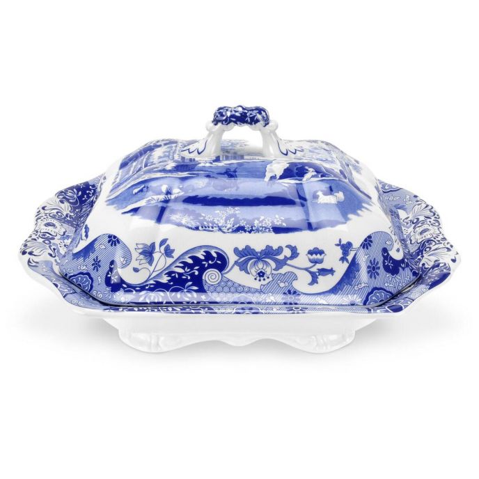 Spode Blue Italian Covered Veg Dish