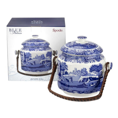 Spode Blue Italian 200th Anniversary Biscuit Barrel