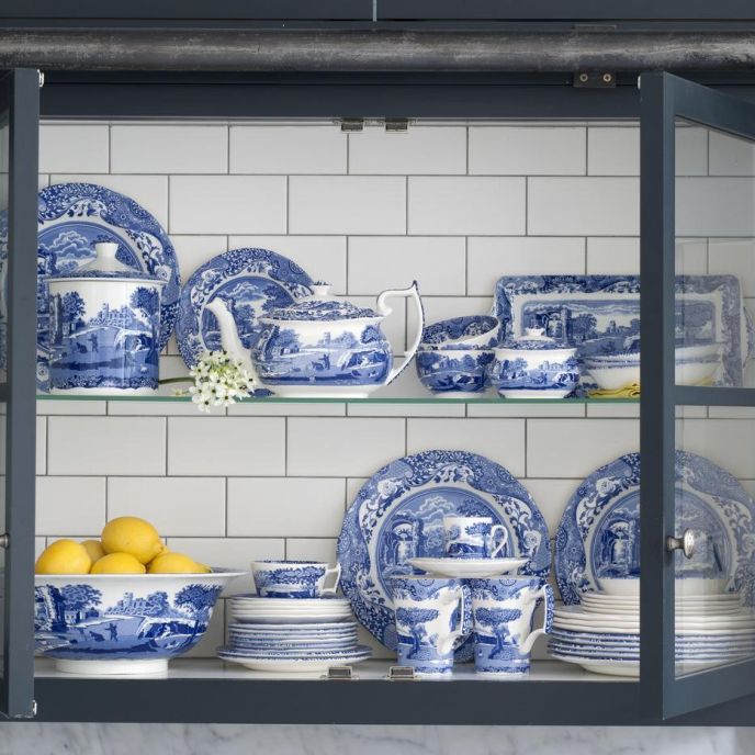 Spode Blue Italian Footed Dish