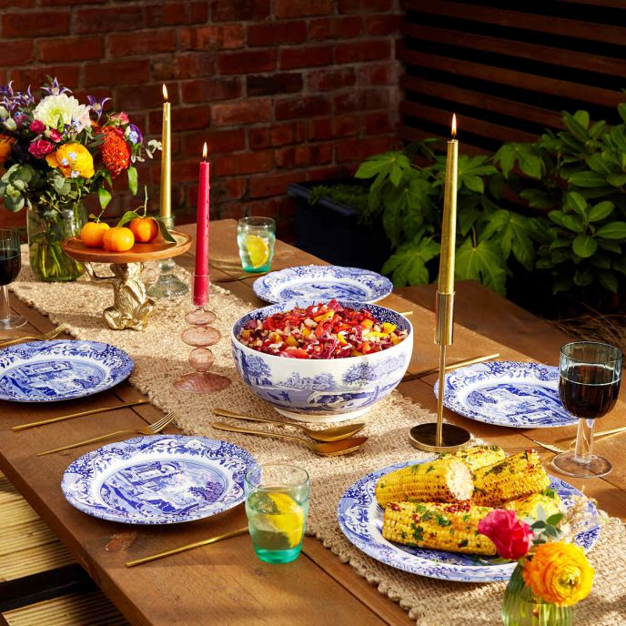 Spode Blue Italian Footed Cake Stand