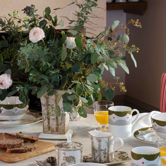 Tall Trees Square Vase