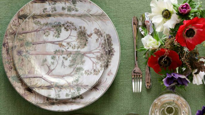 Tall Trees Set of 4 Dinner Plates