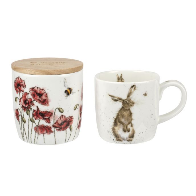 EXCLUSIVE Wrendale Designs Hare &amp; the Bee Mug and Candle Set