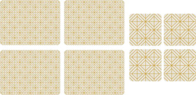 Luxe Set of 4 Placemat &amp; Coaster Set