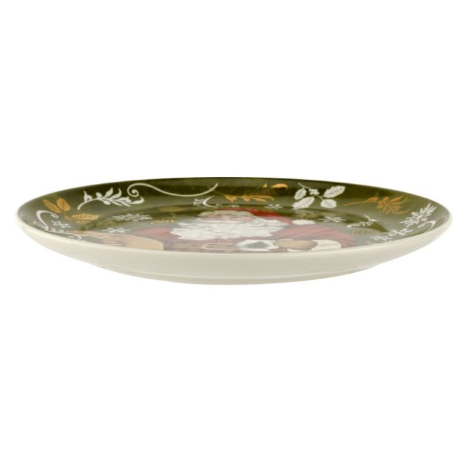 Christmas Tree Santa Plate &amp; Milk Bottle Set