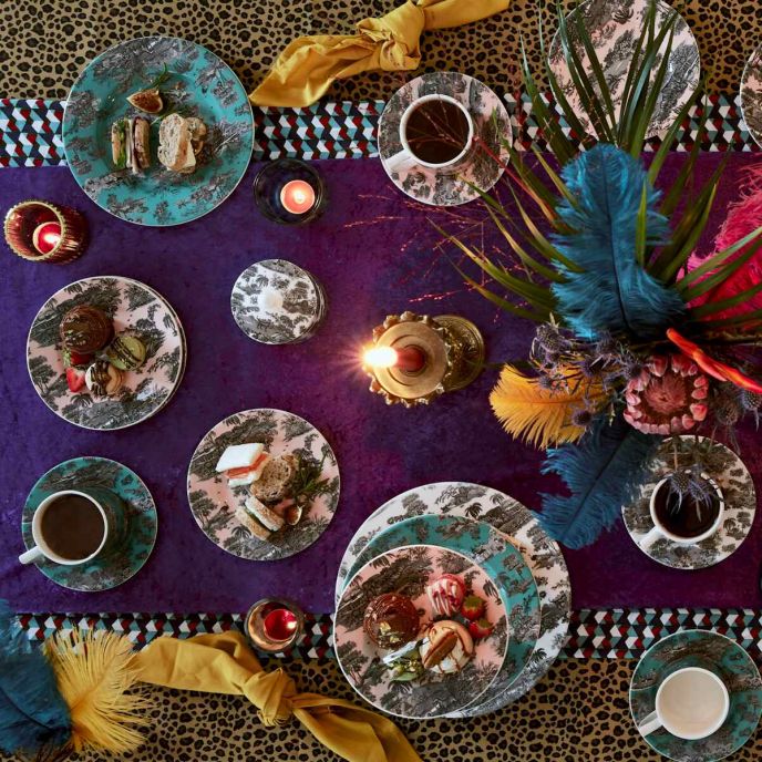 Zoological Gardens Set of 4 Dinner Plates